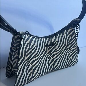 Steve Madden Black and White Zebra Print Women's Bag